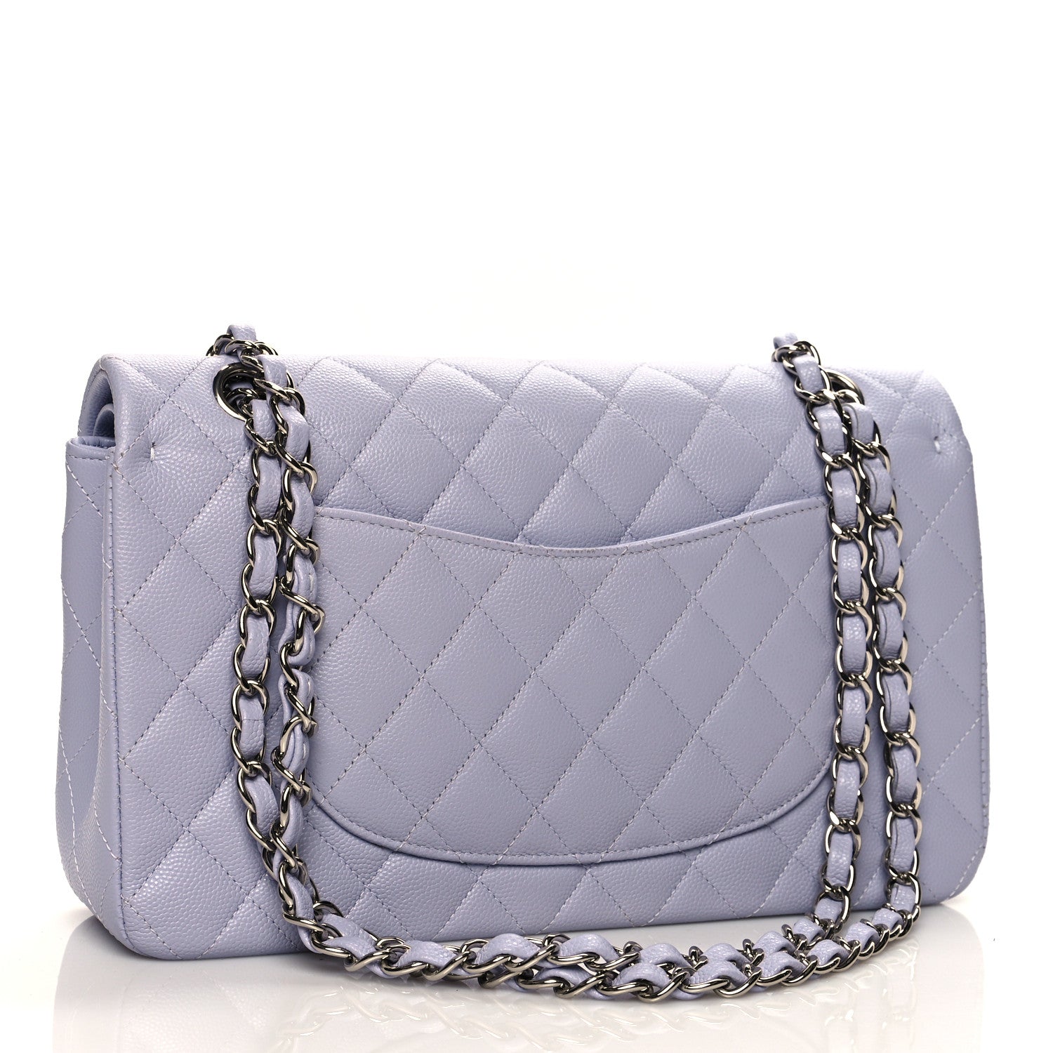 Chanel Caviar Quilted Medium Double Flap Light Purple 3 of 11