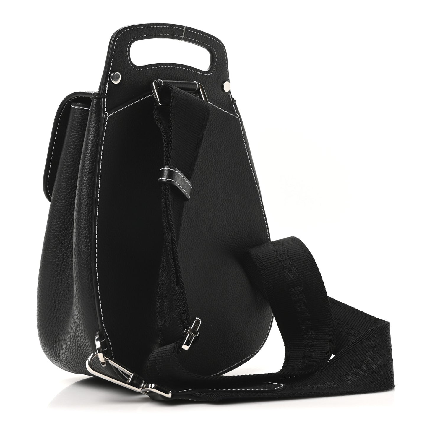 Grained Calfskin Mini Gallop Sling Bag Black