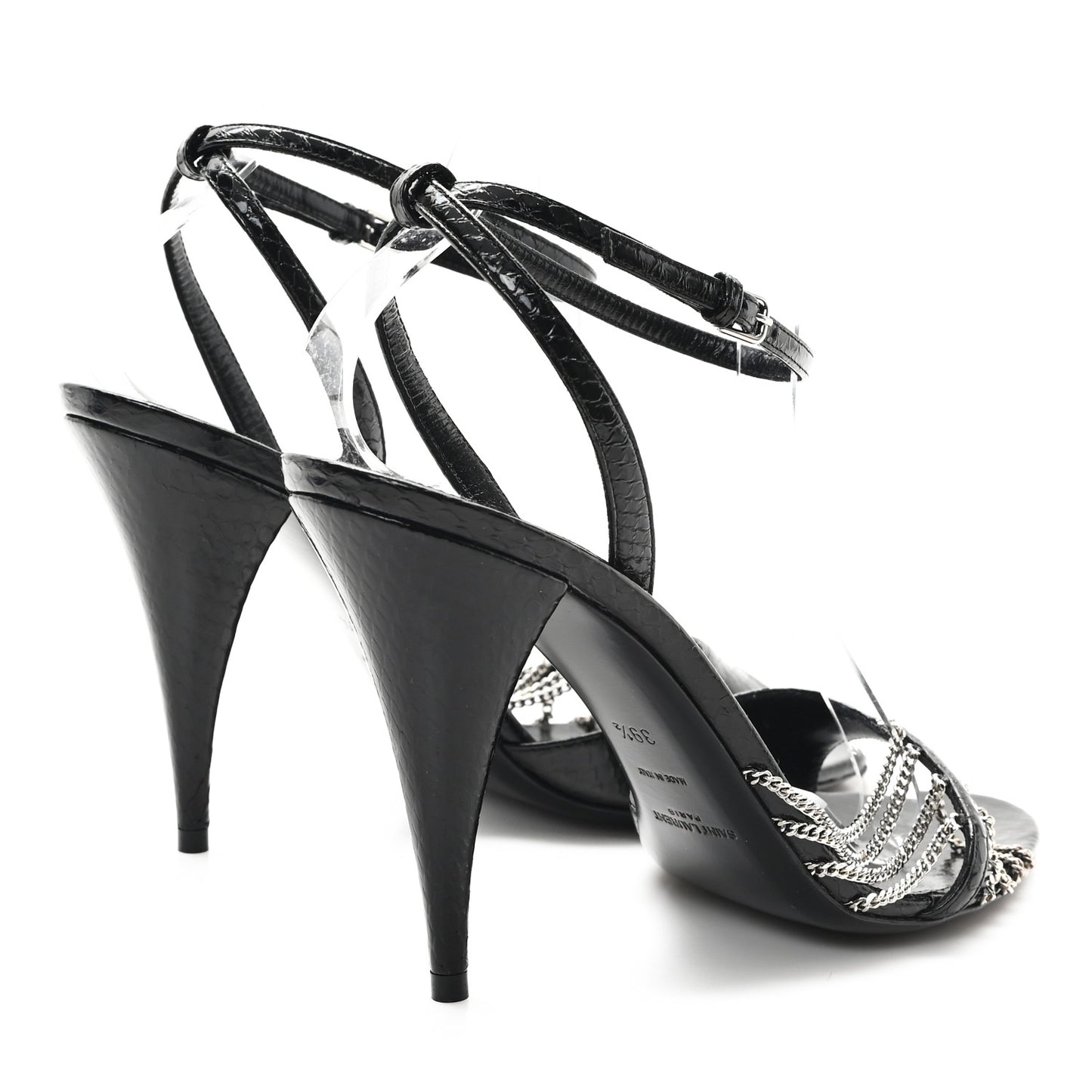 Ayers Chain Sexy 100 Sandals 39.5 Black