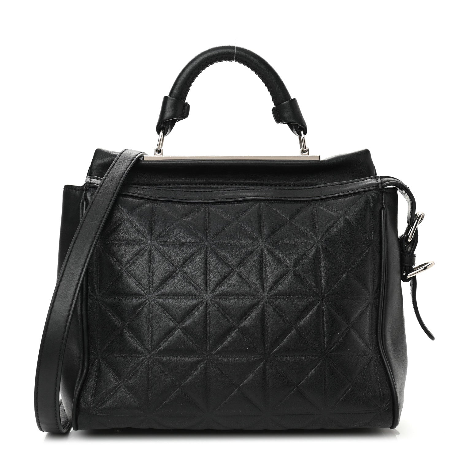 3.1 Phillip Lim Calfskin Quilted Small Ryder Satchel Black 1 of 14