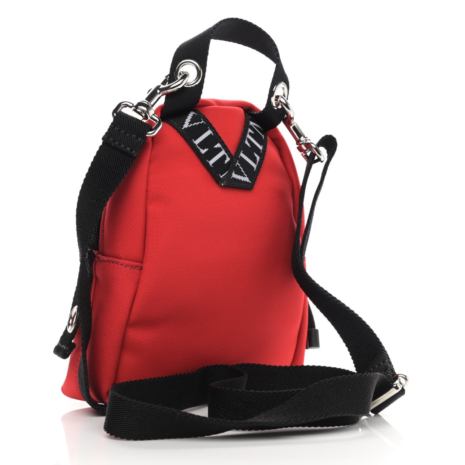 Valentino Garavani Nylon VLTN Print Mini Backpack Red White 3 of 9