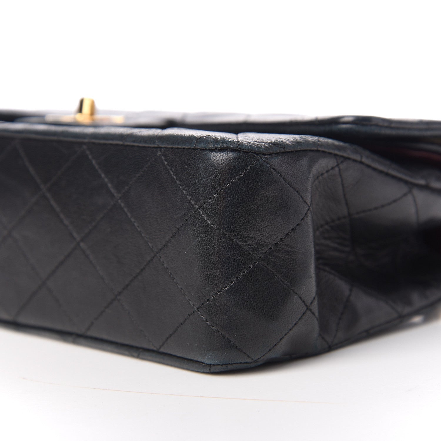 Chanel Lambskin Quilted Medium Double Flap Black 10 of 11