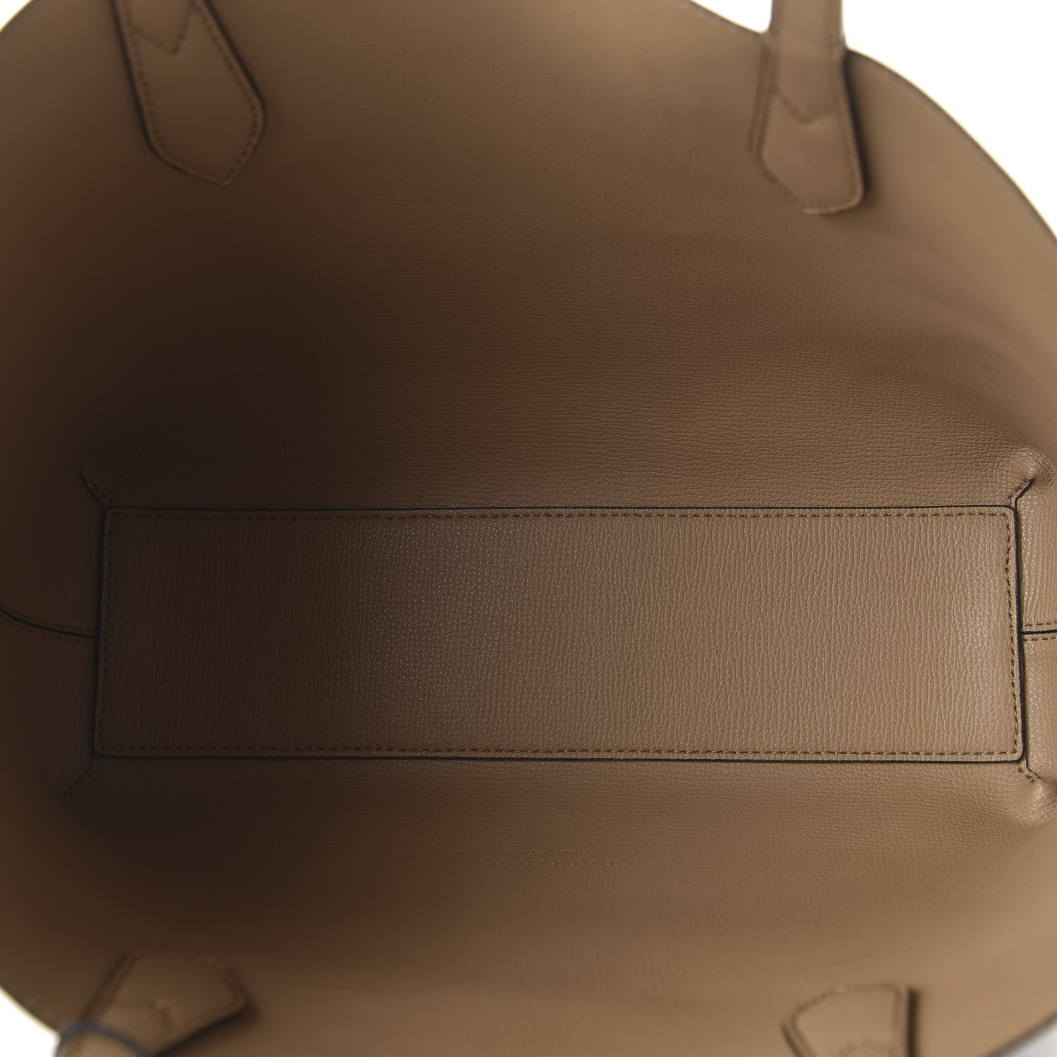 Burberry Grainy Calfskin Haymarket Check Medium Reversible Tote Camel 13 of 16