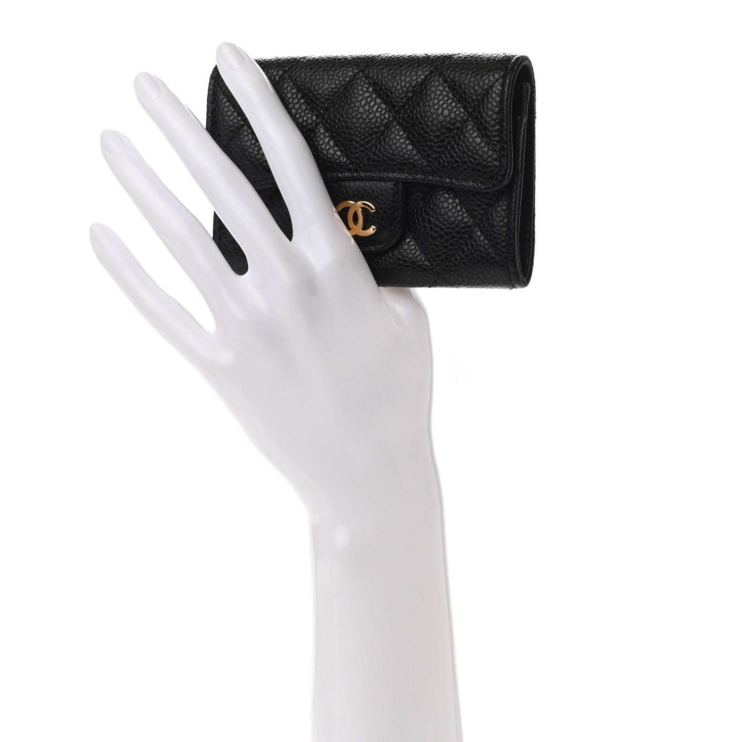 Chanel Caviar Quilted Flap Card Holder Black 2 of 8