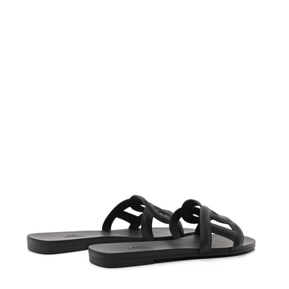 Hermes Rubber Aloha Sandals 36 Black 4 of 8