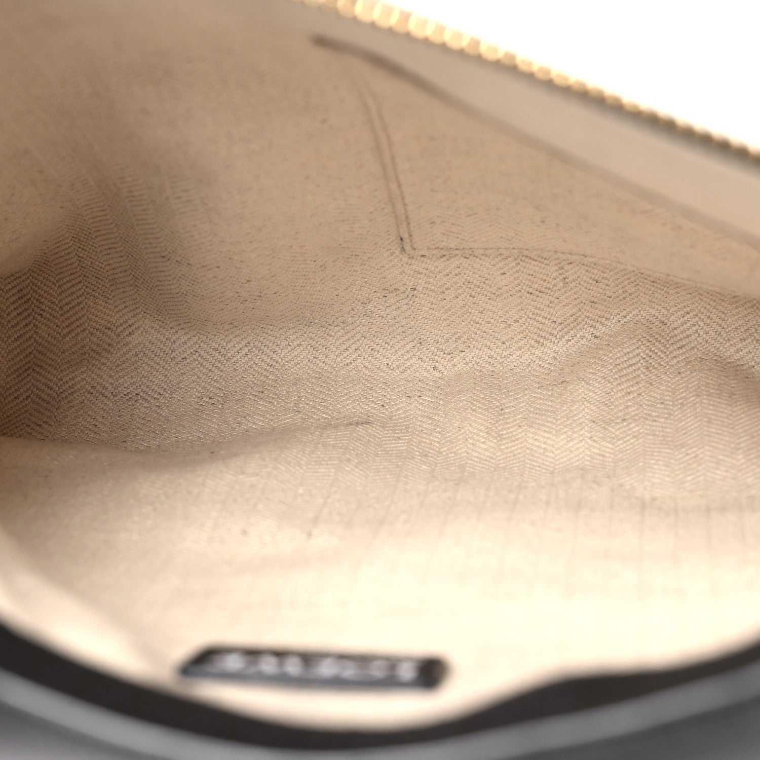 Loewe Calfskin Linen Embossed Large T Pouch Black 5 of 8