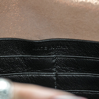 Saint Laurent Metallic Fabric Monogram Envelope Chain Wallet Pale Pink 6 of 7