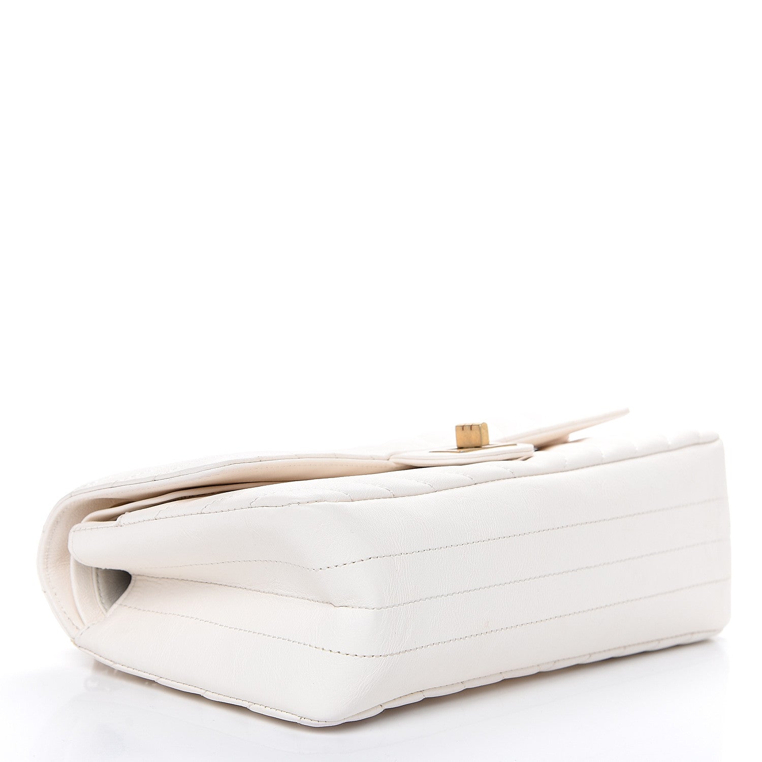 Chanel Aged Calfskin Chevron Quilted 2.55 Reissue 225 Flap White 3 of 12