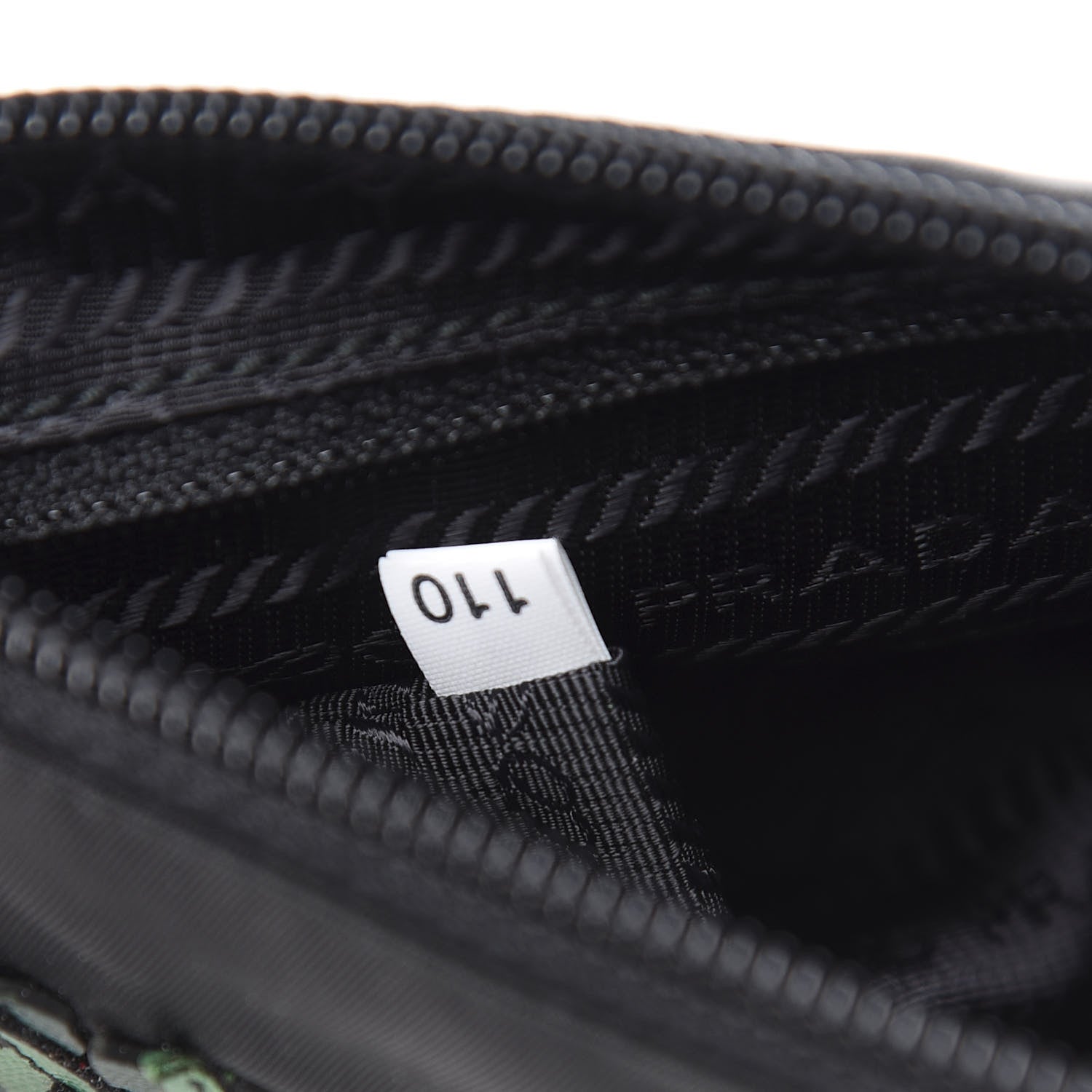 Prada Tessuto Nylon Saffiano Toucan Pochette Bag Black 6 of 9