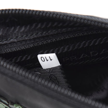 Prada Tessuto Nylon Saffiano Toucan Pochette Bag Black 6 of 9