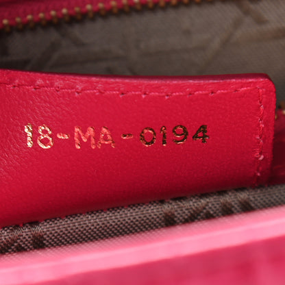 Christian Dior Lambskin Cannage Medium Lady Dior Fuchsia 7 of 9