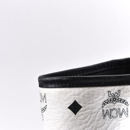 MCM Visetos Tote White Black 16 of 16