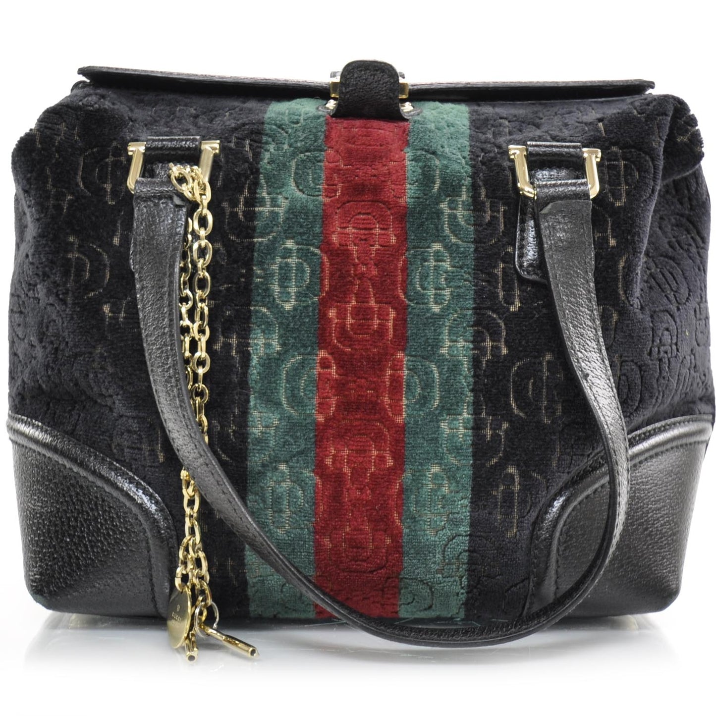 Velvet Horsebit Embossed Treasure Boston Black