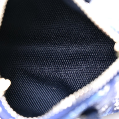 Louis Vuitton Monogram Bandana Mini Keepall Bag Charm Key Holder Blue 4 of 9