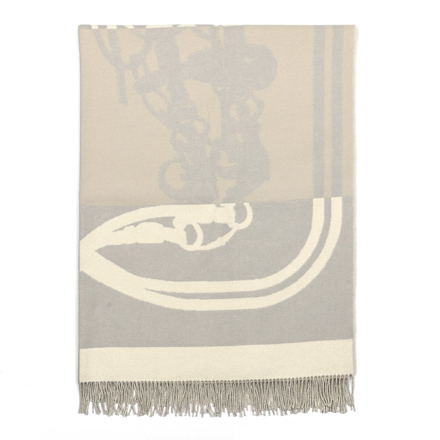 Wool Cashmere Brides De Gala Blanket Gris Perle