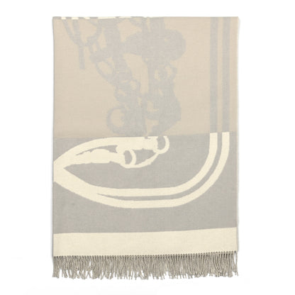 Hermes Wool Cashmere Brides De Gala Blanket Gris Perle 1 of 3