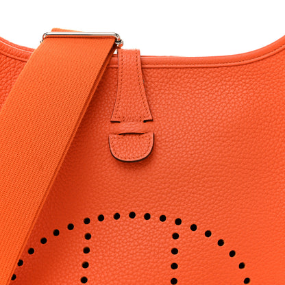Hermes Taurillon Clemence Evelyne III PM Feu 14 of 27