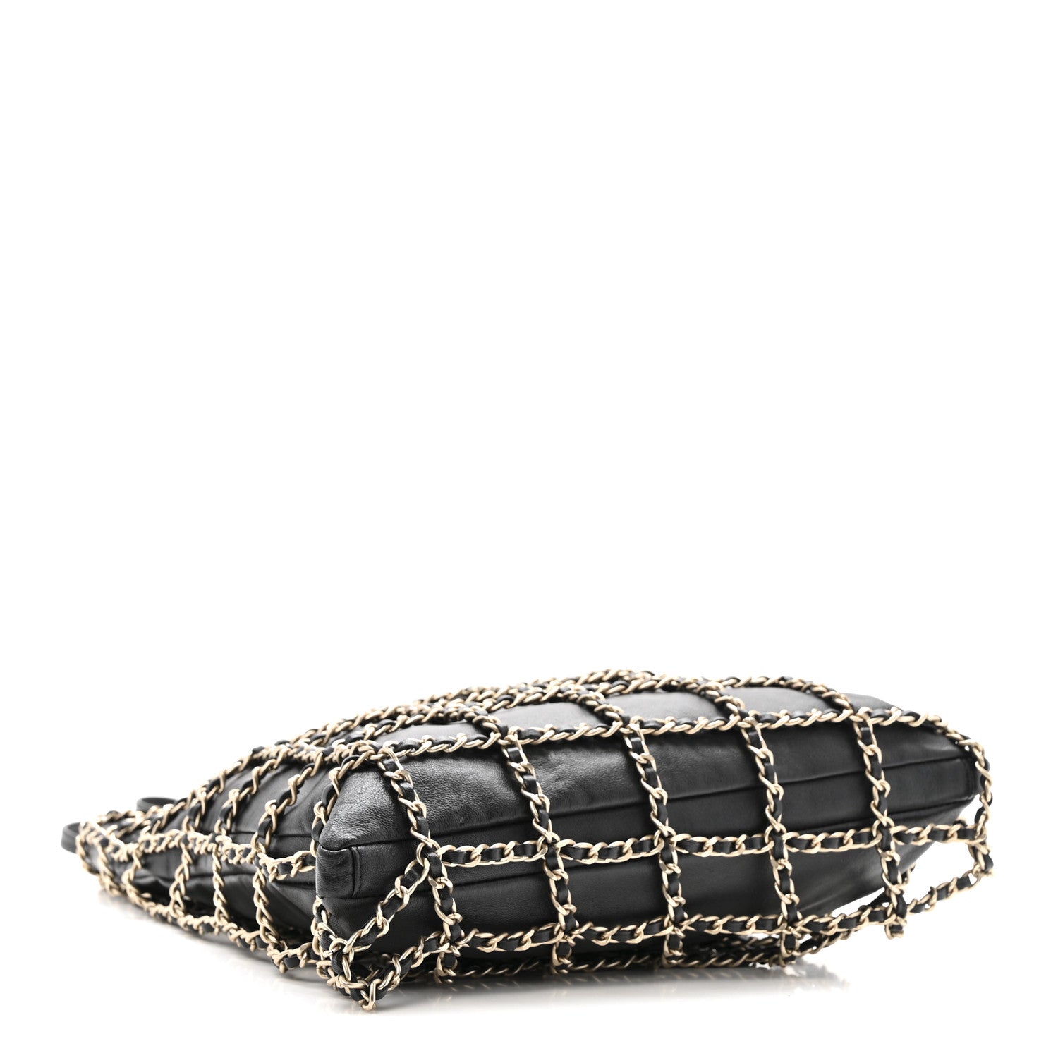 Chanel Lambskin Large Shopping Chain Tote Black 4 of 11