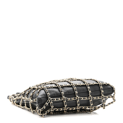 Chanel Lambskin Large Shopping Chain Tote Black 4 of 11