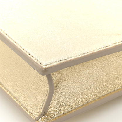 Saint Laurent Metallic Calfskin Monogram Envelope Chain Wallet Gold 16 of 16