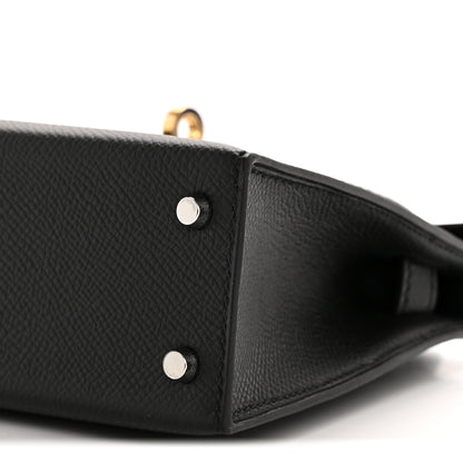 Hermes Epsom Mini Kelly Sellier 20 Black 10 of 11
