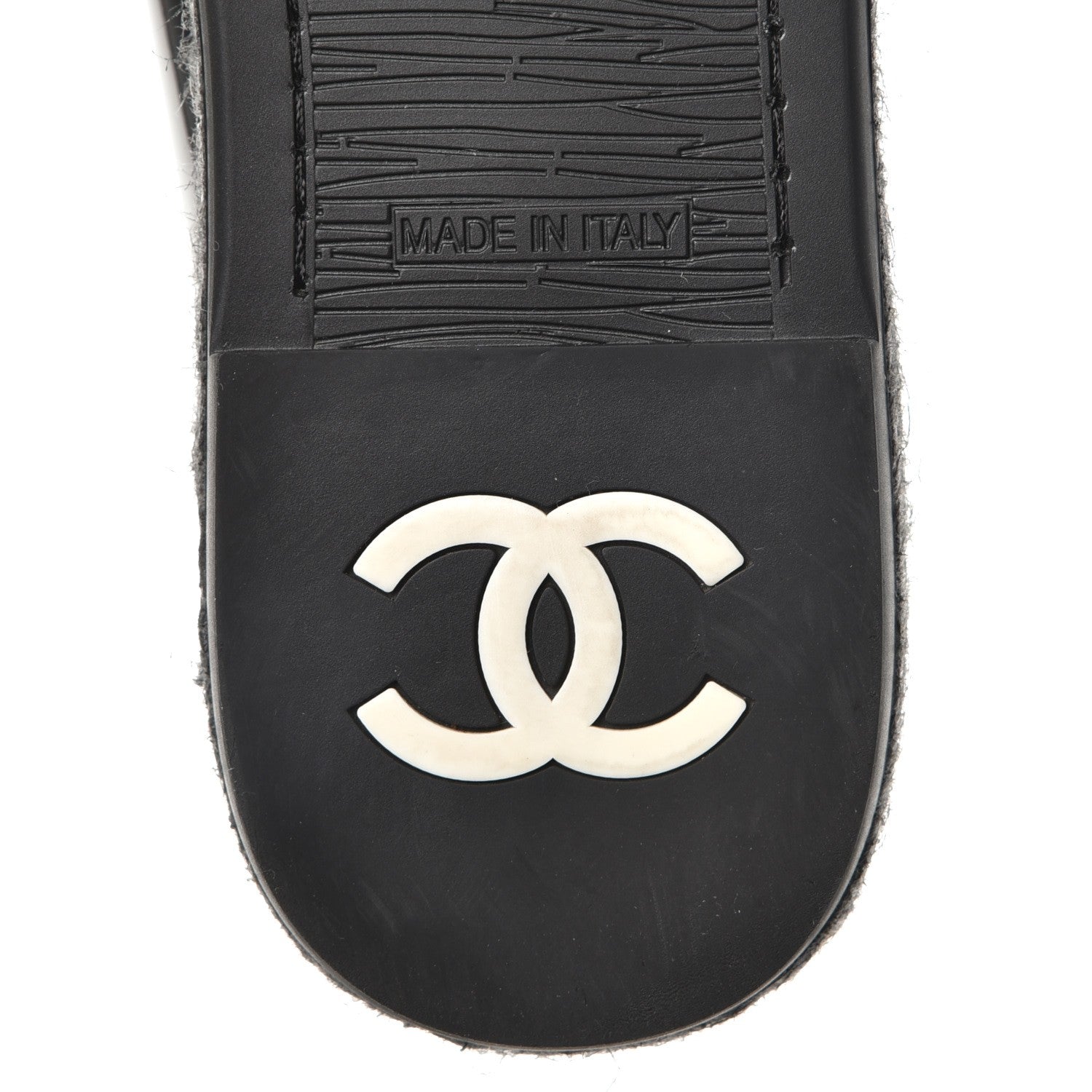 Chanel Patent Calfskin CC Mocassin Loafer Espadrilles 38 Black 6 of 10