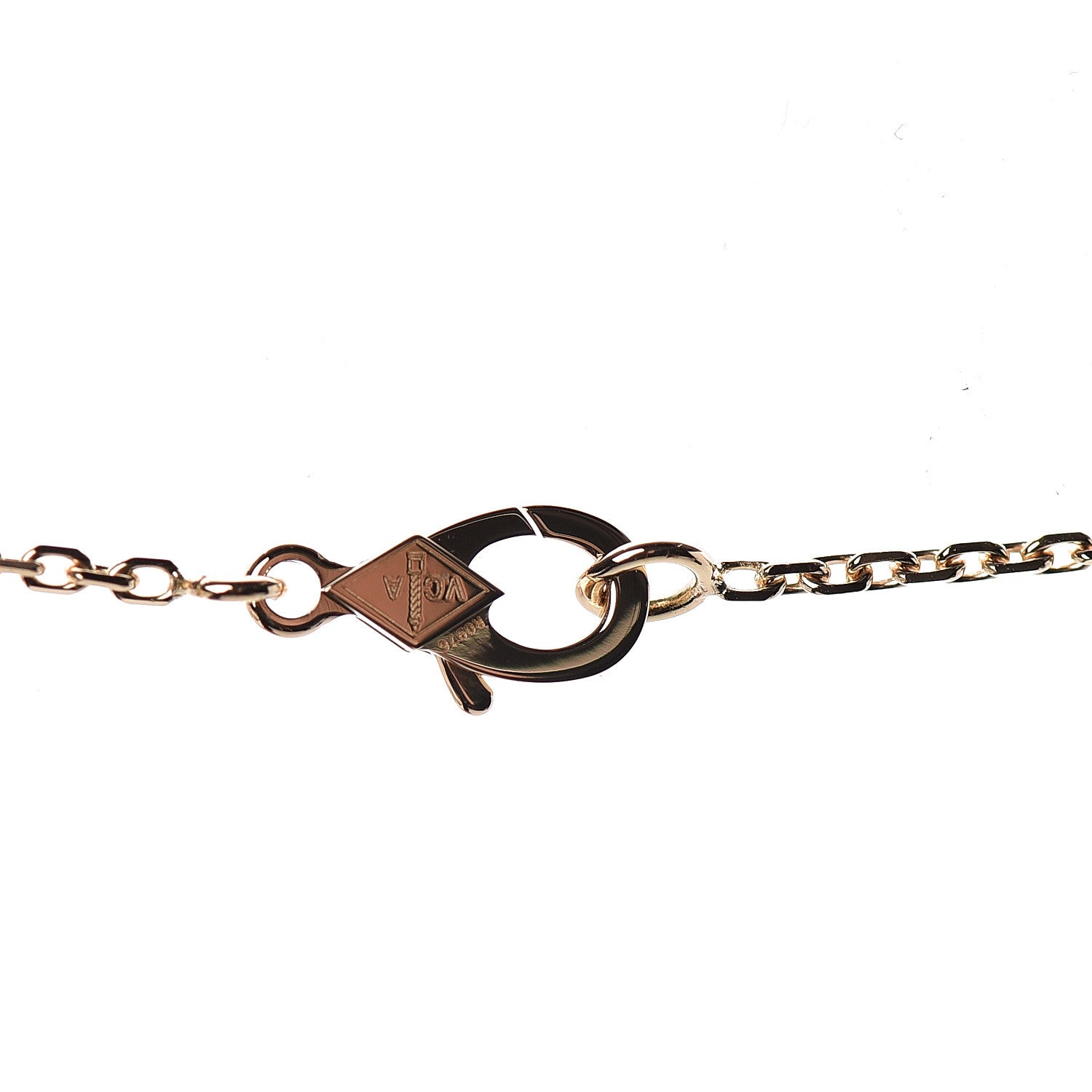 Van Cleef & Arpels 18K Yellow Gold Guilloche Vintage Alhambra Pendant Necklace 5 of 8