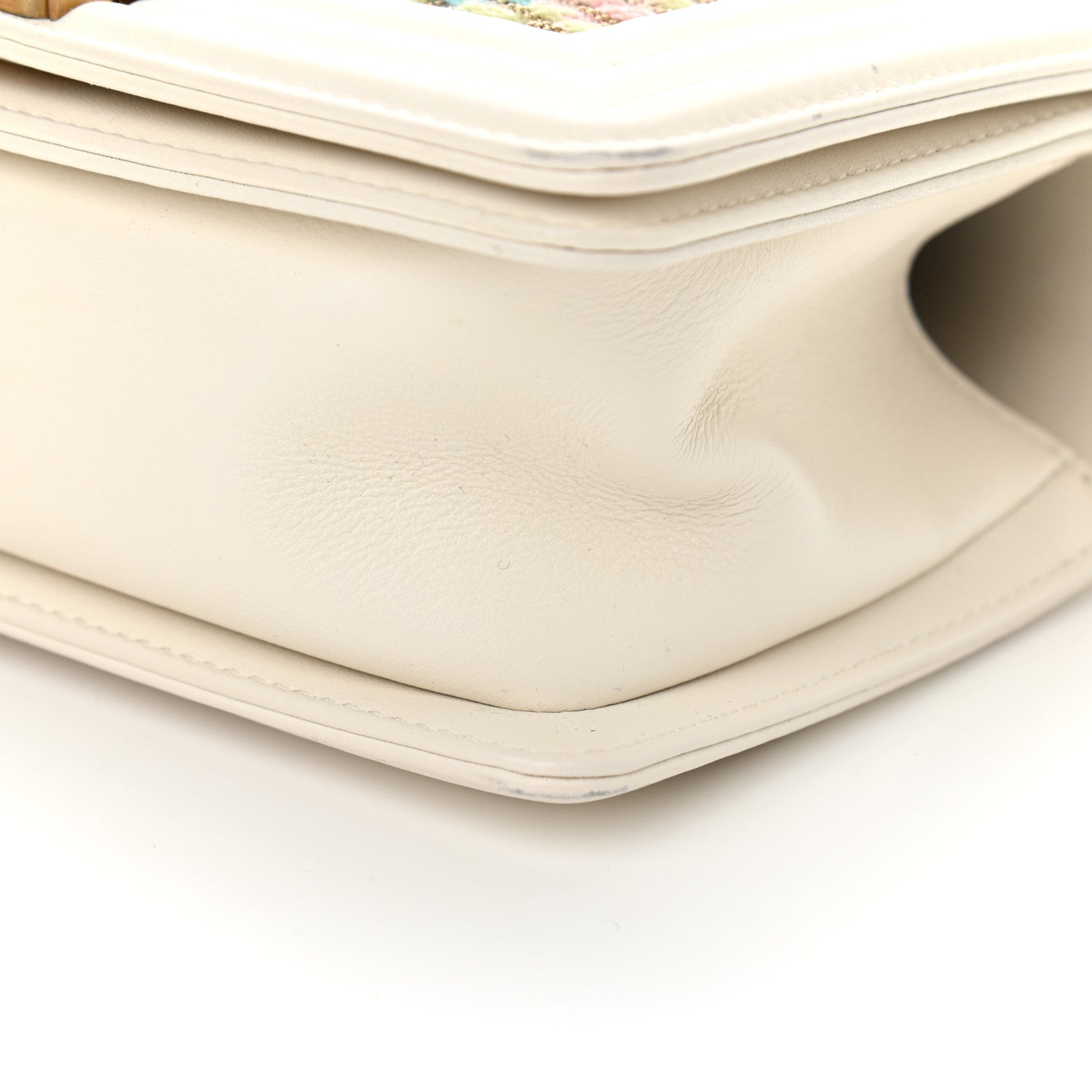 Chanel Calfskin Embroidered Small Boy Flap Ivory 12 of 12