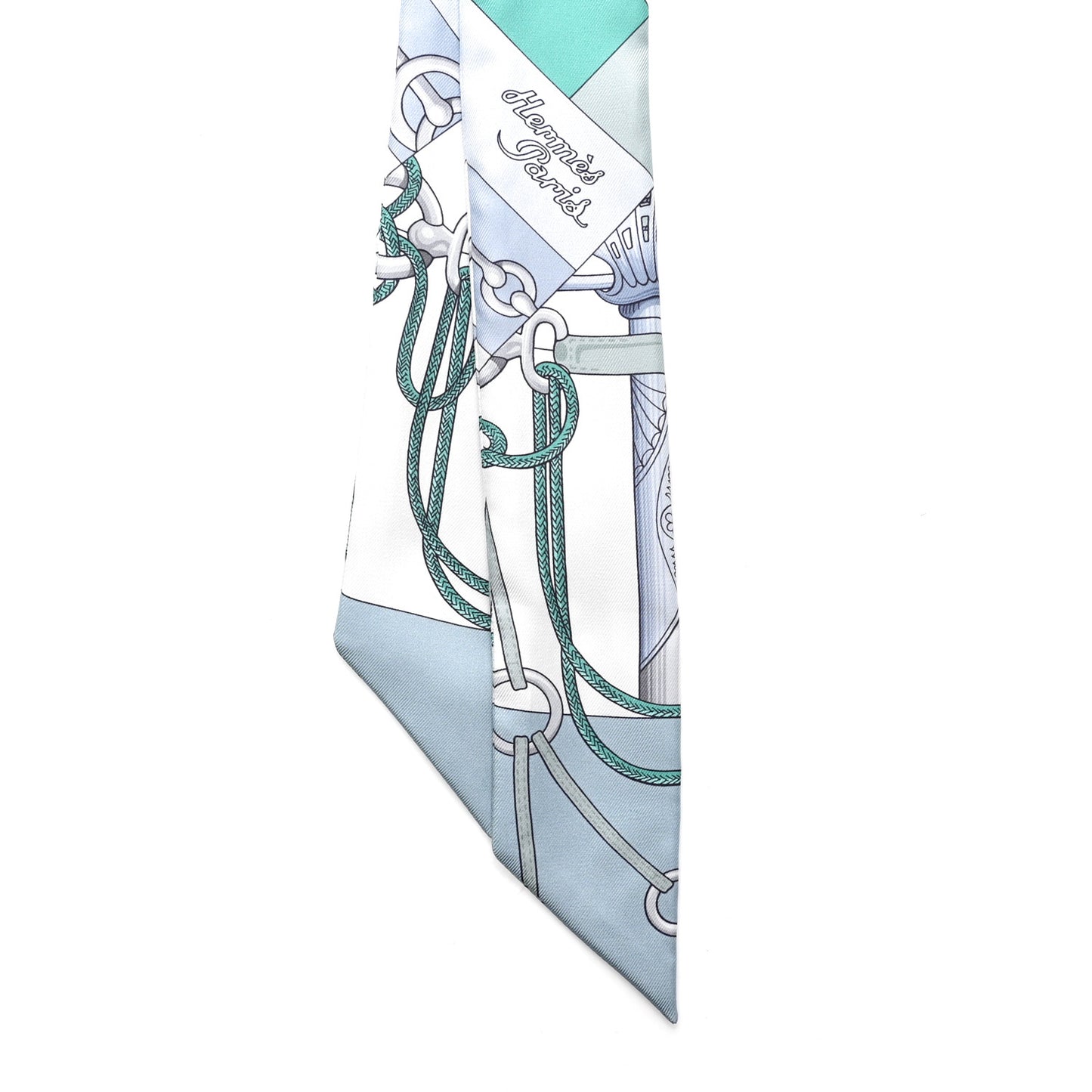 Silk Cliquetis Twilly Ciel White Menthol