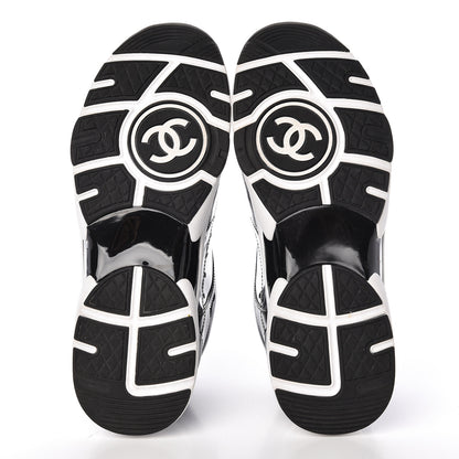 Chanel Calfskin Patent Transparent Sneakers 40.5 Black 5 of 9