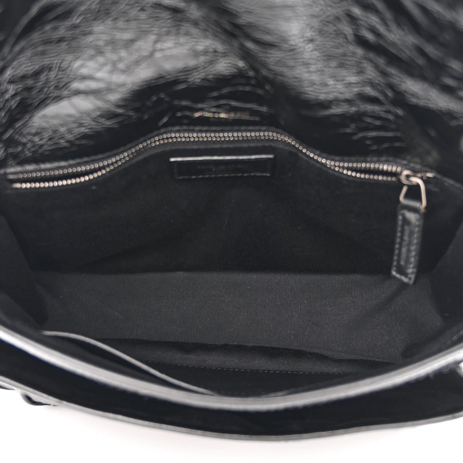 Saint Laurent Crinkled Calfskin Matelasse Monogram Medium Niki Chain Satchel Black 5 of 11