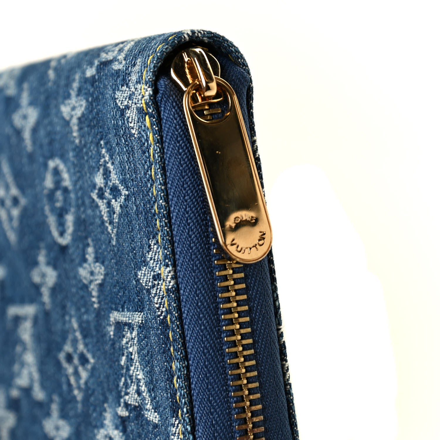 Louis Vuitton Monogram Denim Zippy Wallet Blue 6 of 6
