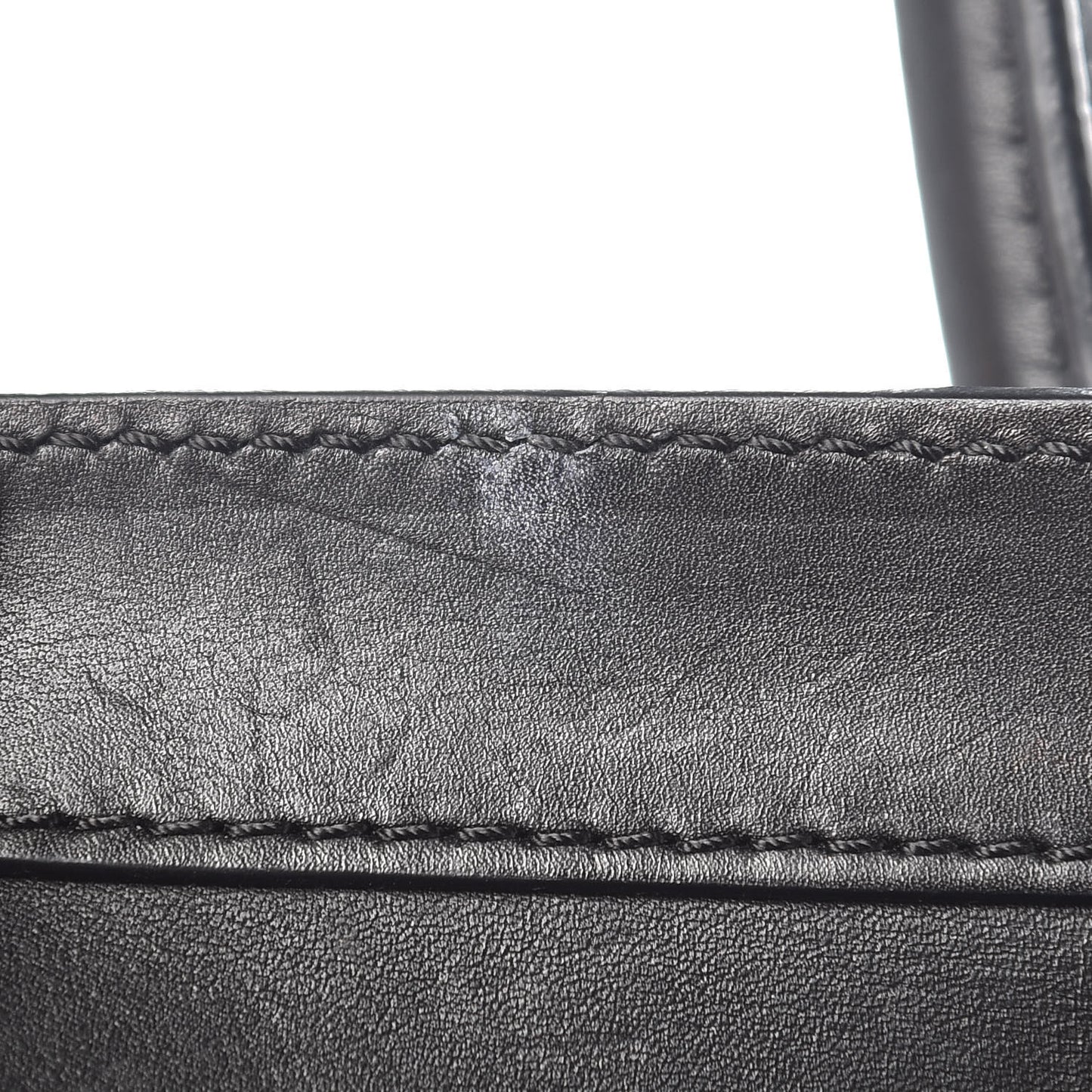 Smooth Calfskin Shrunken Lambskin Mini Bi-Color Luggage Black White