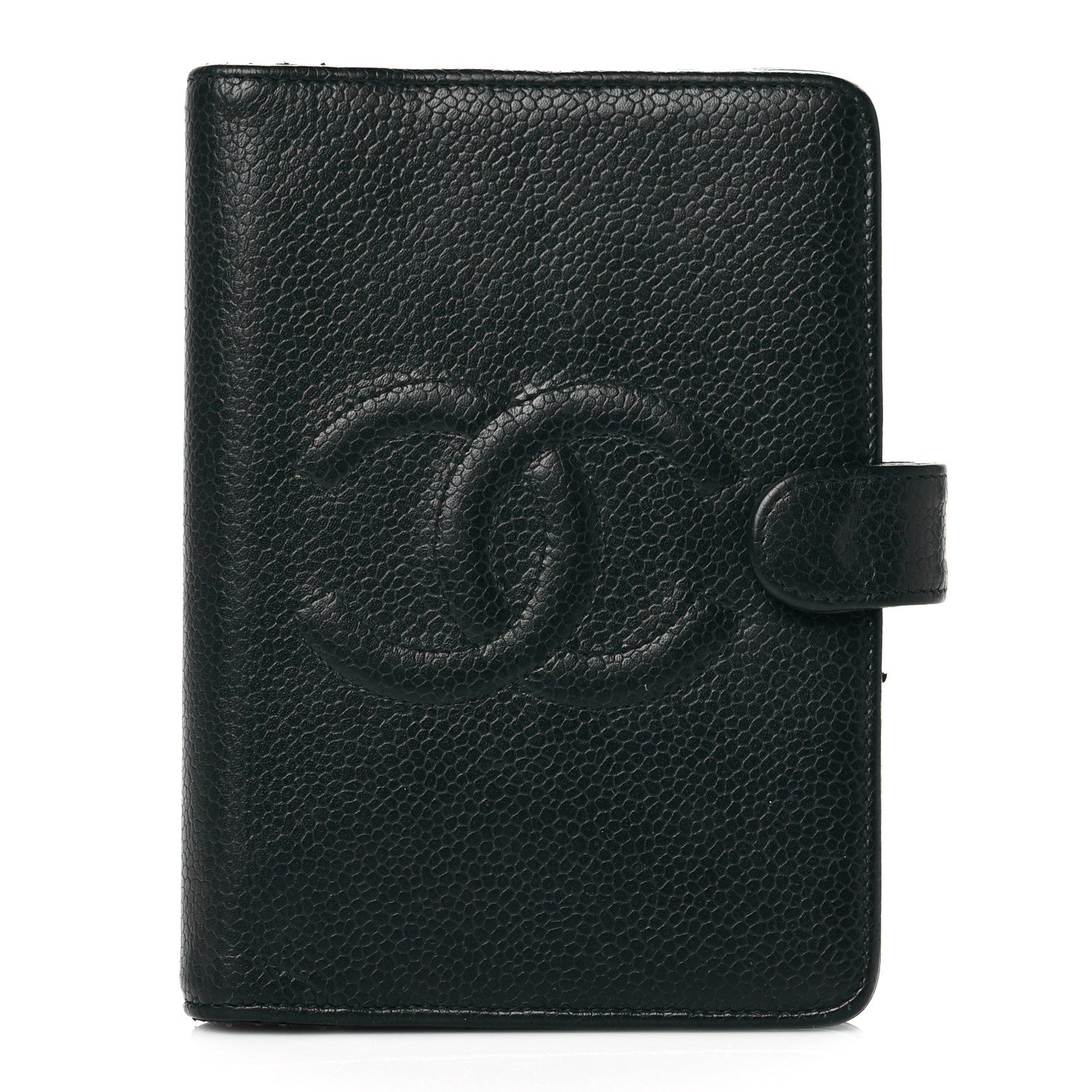 Chanel Caviar CC Small Ring Agenda Planner Dark Green 1 of 12