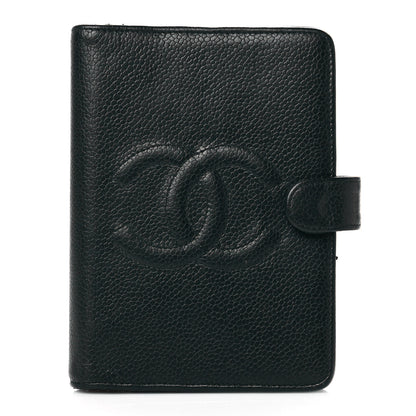 Chanel Caviar CC Small Ring Agenda Planner Dark Green 1 of 12