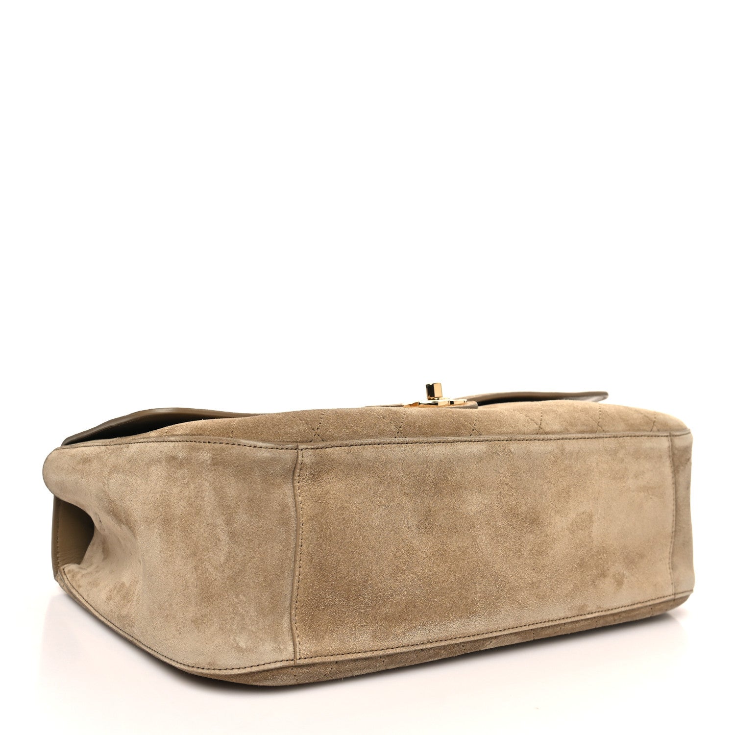 Chanel Suede Calfskin Small Souplissimo Maxi Flap Dark Beige 3 of 10