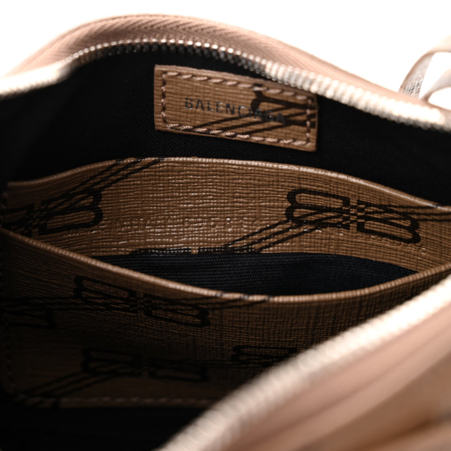 Balenciaga Coated Canvas BB Monogram Le Cagole Mini Purse With Chain Beige Brown 7 of 10