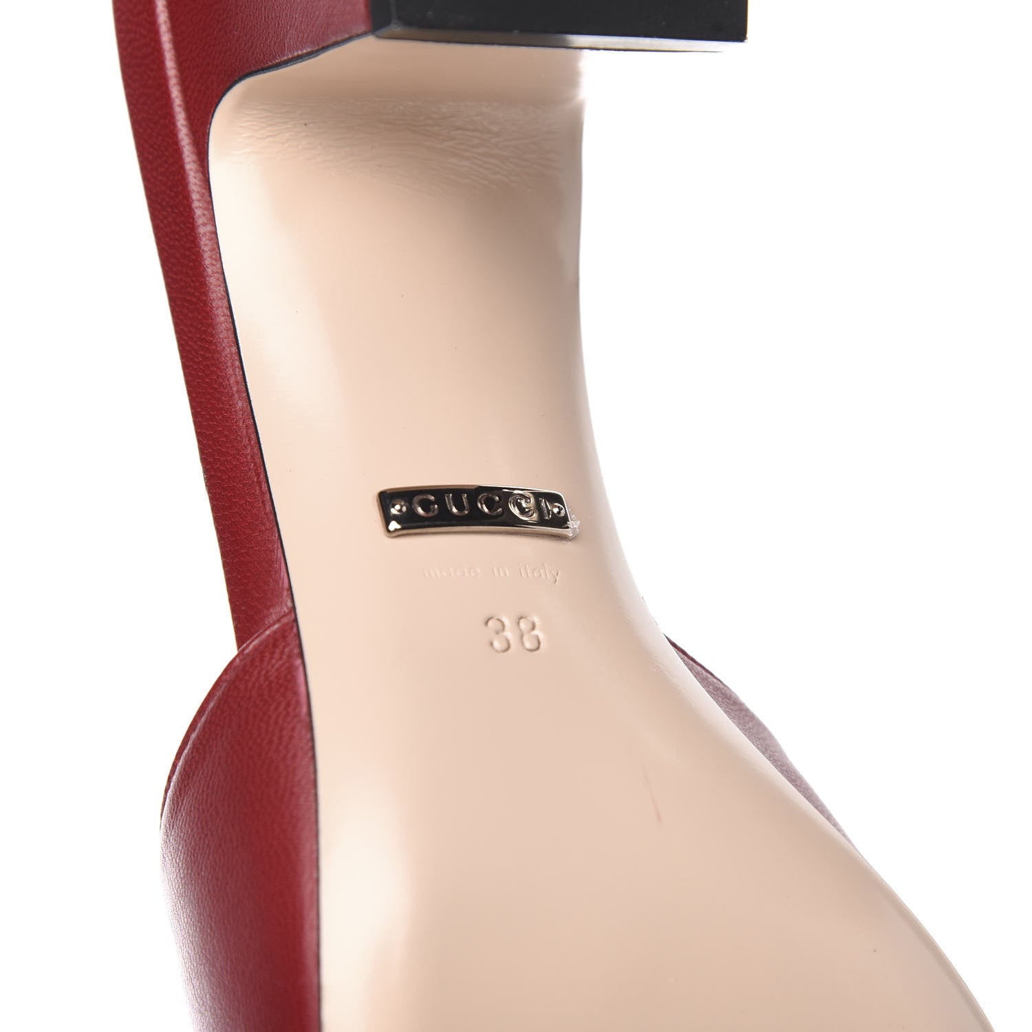 Gucci Malaga Kid Crystal Square G Madelyn Mules 38 Romantic Cerise 6 of 9