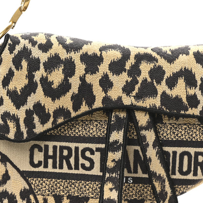 Christian Dior Canvas Mizza Embroidered Saddle Bag Beige Multicolor 8 of 10