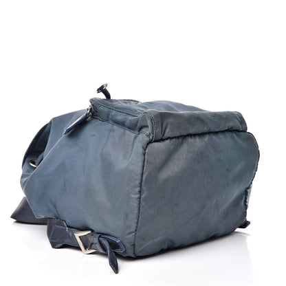 Prada Nylon Vela Cinch Backpack Blue 4 of 17