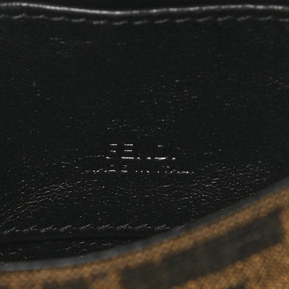 Fendi Recycled Fabric Jacquard Vitello Grace FF 1974 Nano Baguette Charm Tobacco Moro Black 6 of 10