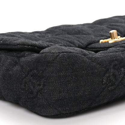Chanel Denim Quilted Medium Funky Town Flap Black 9 of 10