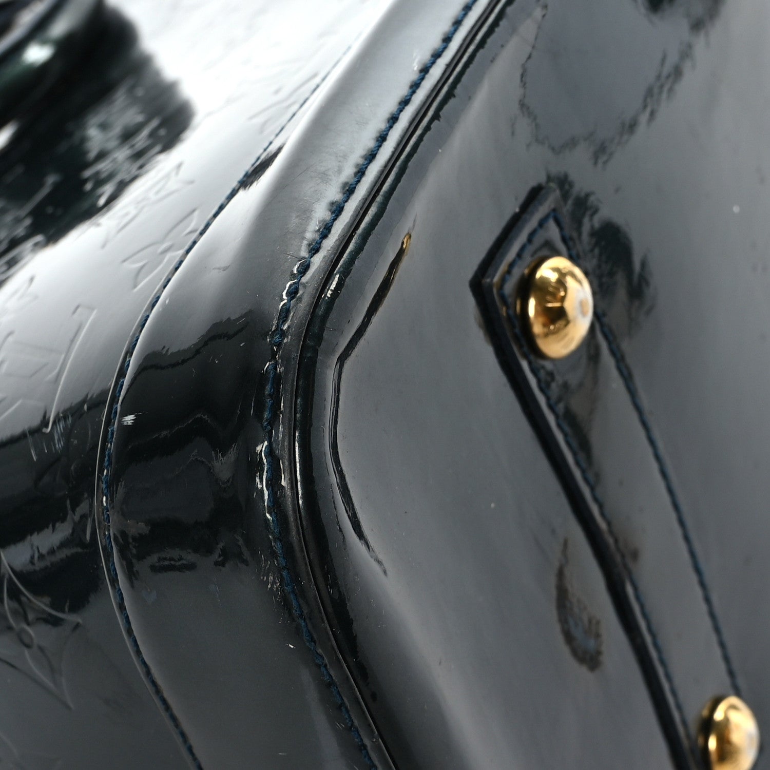 Louis Vuitton Vernis Alma GM Blue Nuit 10 of 13