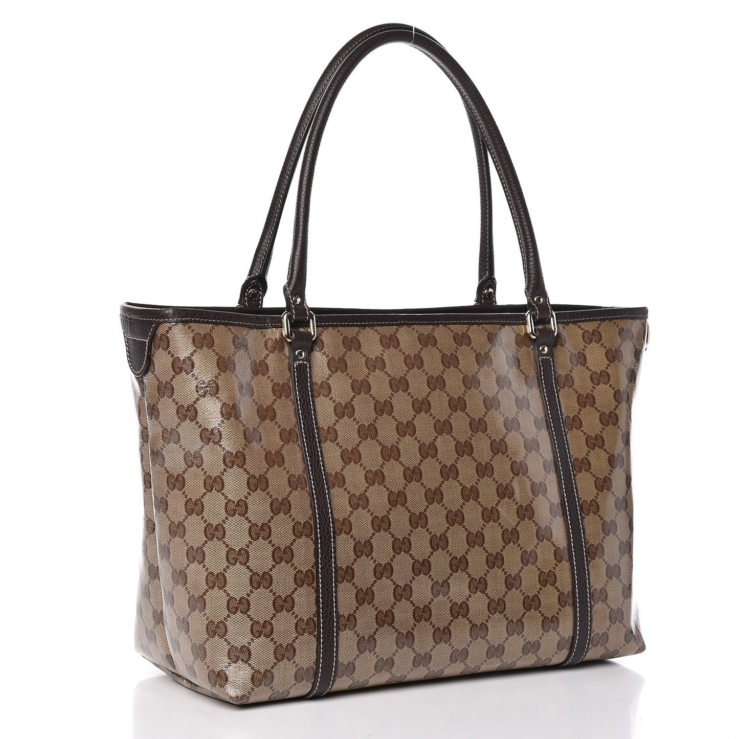 Crystal Monogram Medium Joy Tote Beige Ebony Testa di Moro