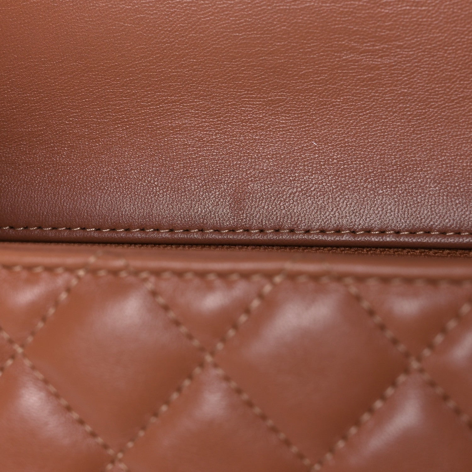 Chanel Lambskin Quilted Mini Rectangular Flap Brown 13 of 14