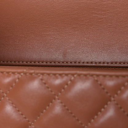 Chanel Lambskin Quilted Mini Rectangular Flap Brown 13 of 14