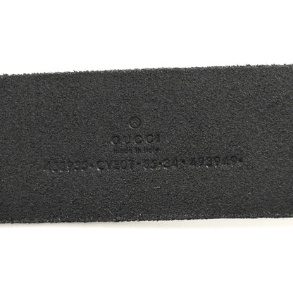 Gucci Calfskin Snake Belt 85 34 Black 3 of 5