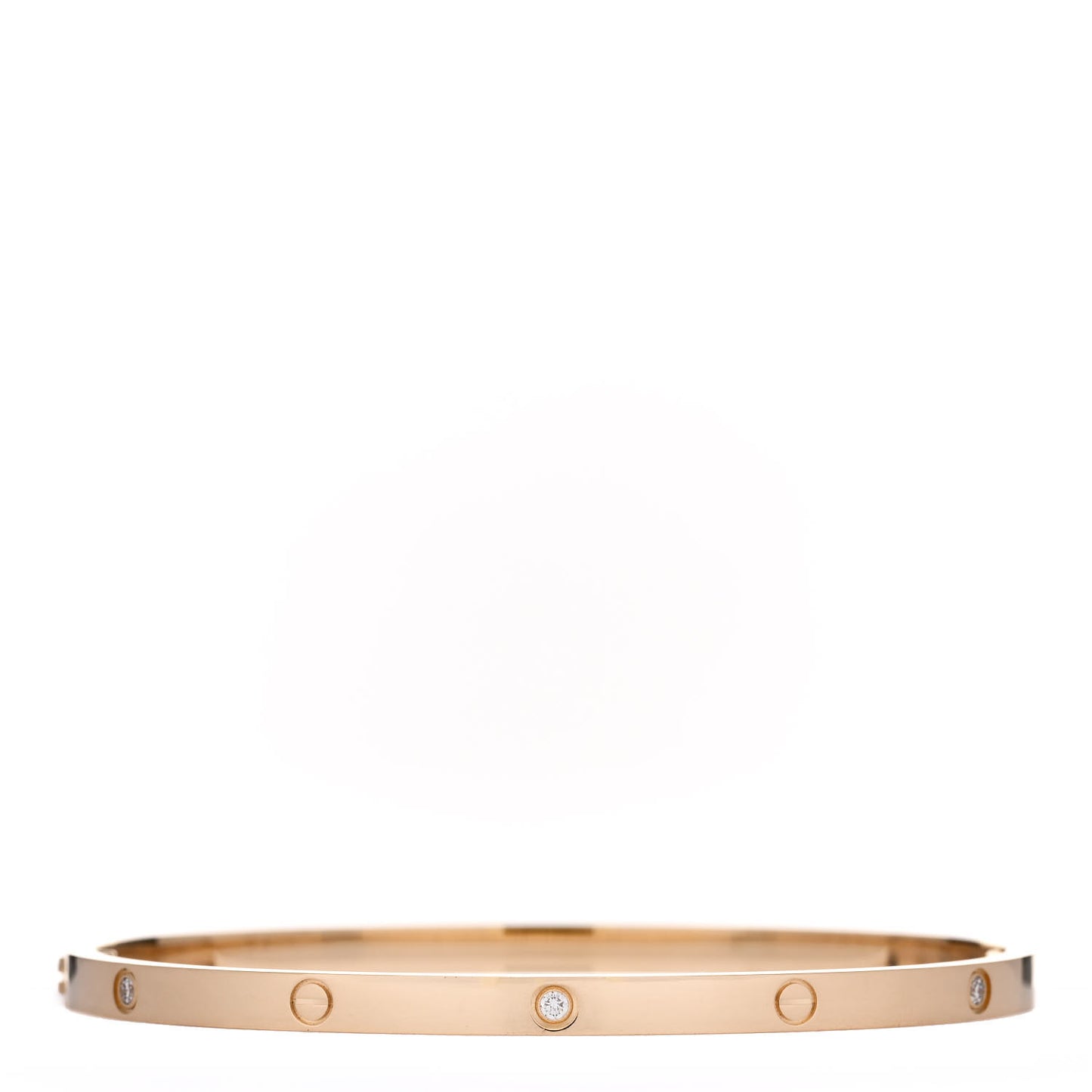 18K Yellow Gold 6 Diamond Small LOVE Bracelet 18