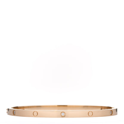 Cartier 18K Yellow Gold 6 Diamond Small LOVE Bracelet 18 2 of 5