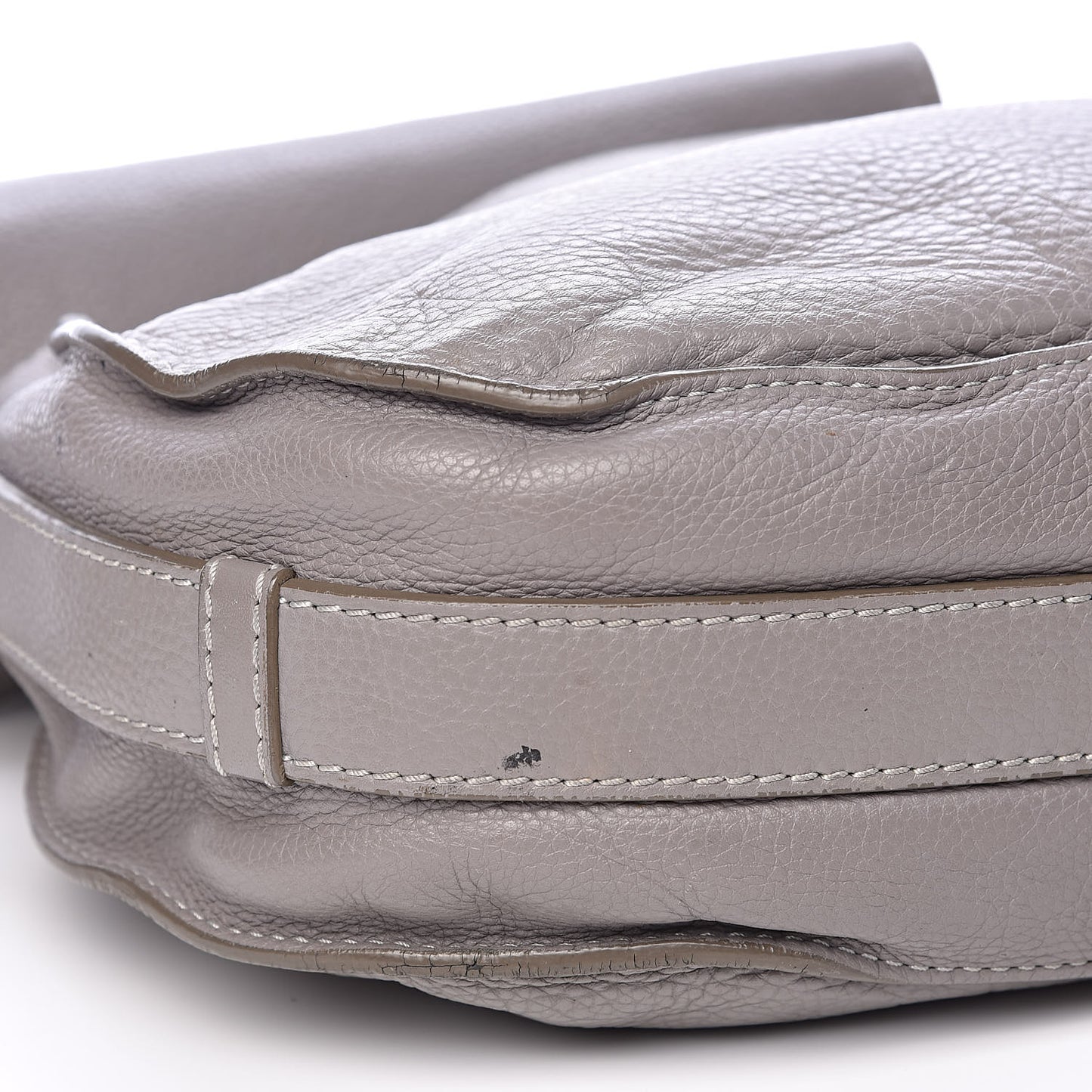 Calfskin Medium Marcie Round Crossbody Bag Cashmere Grey
